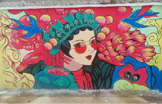 简阳墙体彩绘-网红墙