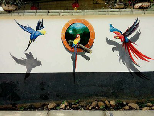 简阳视觉错位-3D墙绘设计