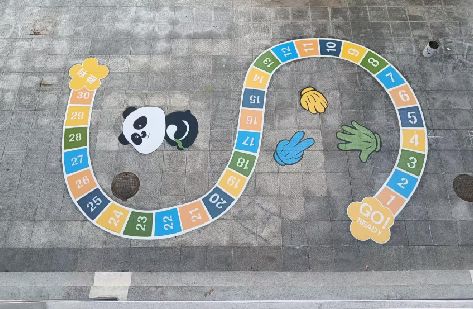 简阳地面游戏彩绘