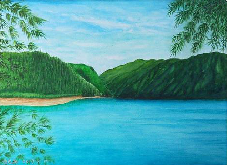 简阳在墙绘中，如何绘画绿水青山？